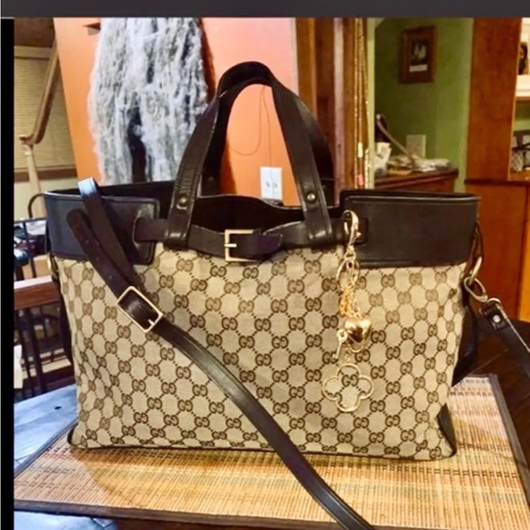 🚫SOLD🚫Gucci Tote😍Rare Beautiful bag😍 16”x18”x10” EUC - Picture 7 of 16